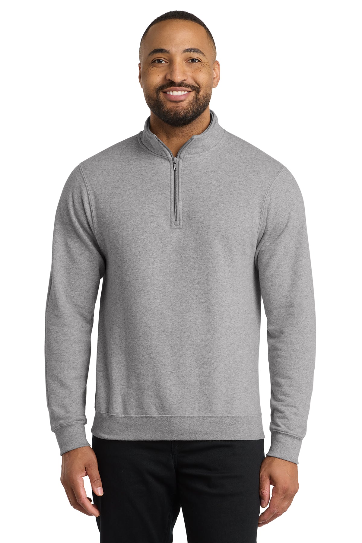 Port & Co® Core Fleece 1/4-Zip Pullover Sweatshirt PC78Q - Athletic Heather