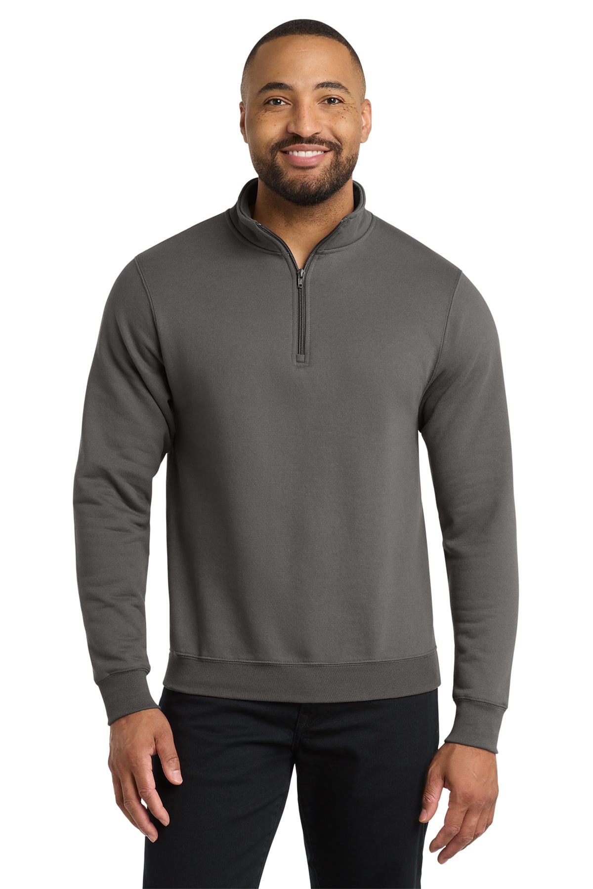 Port & Co® Core Fleece 1/4-Zip Pullover Sweatshirt PC78Q - Charcoal