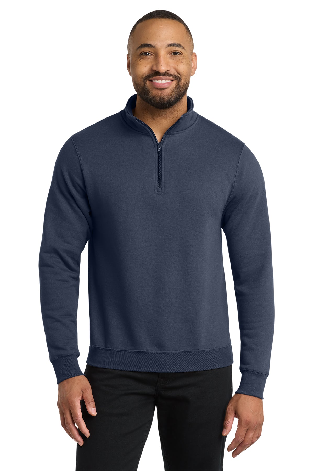 Port & Co® Core Fleece 1/4-Zip Pullover Sweatshirt PC78Q - Navy