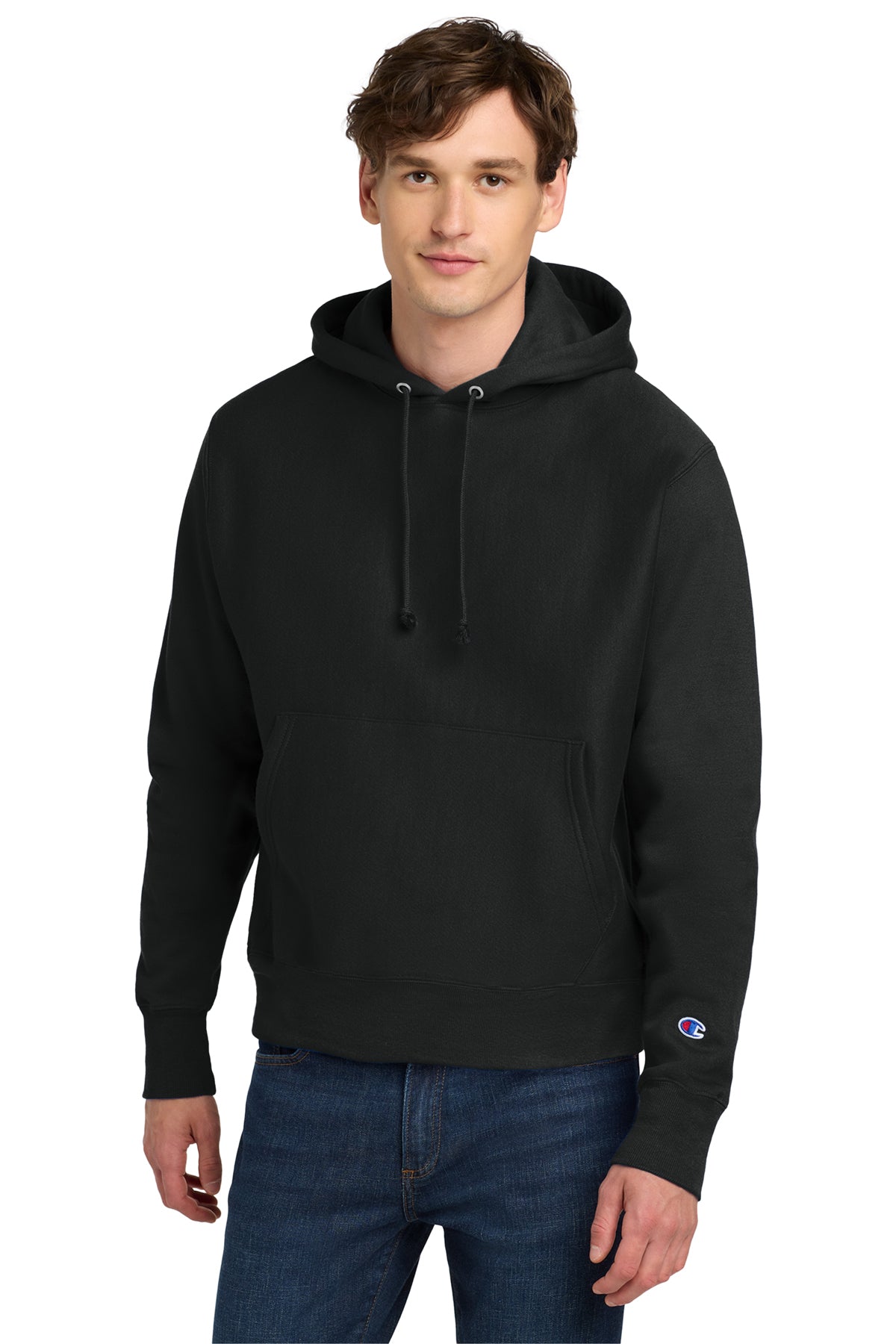 Champion® Reverse Weave® Hooded Sweatshirt S101 - Black