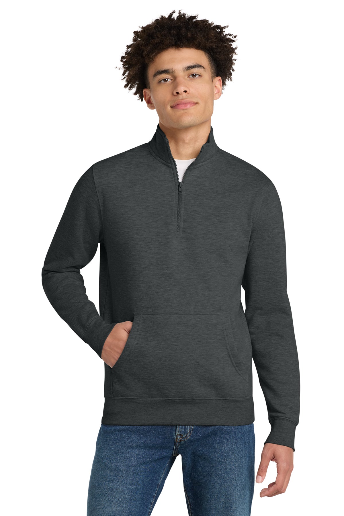 District® V.I.T.™ Fleece 1/4-Zip DT6106 - Heathered Charcoal