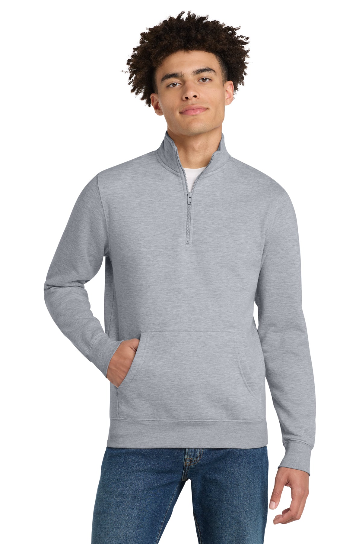 District® V.I.T.™ Fleece 1/4-Zip DT6106 - Light Heather Grey