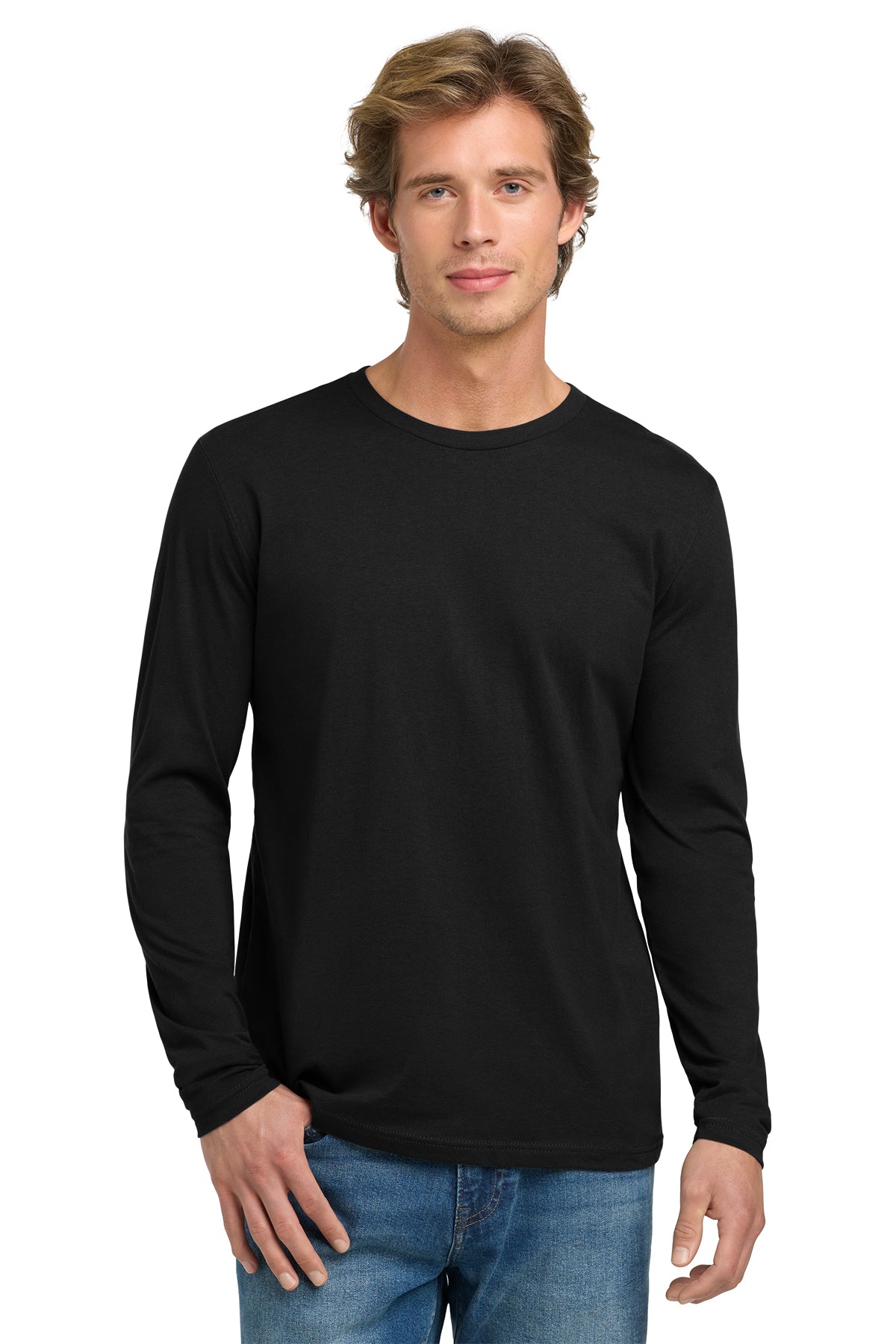 Next Level Apparel® Cotton Long Sleeve Tee NL3601 - Black