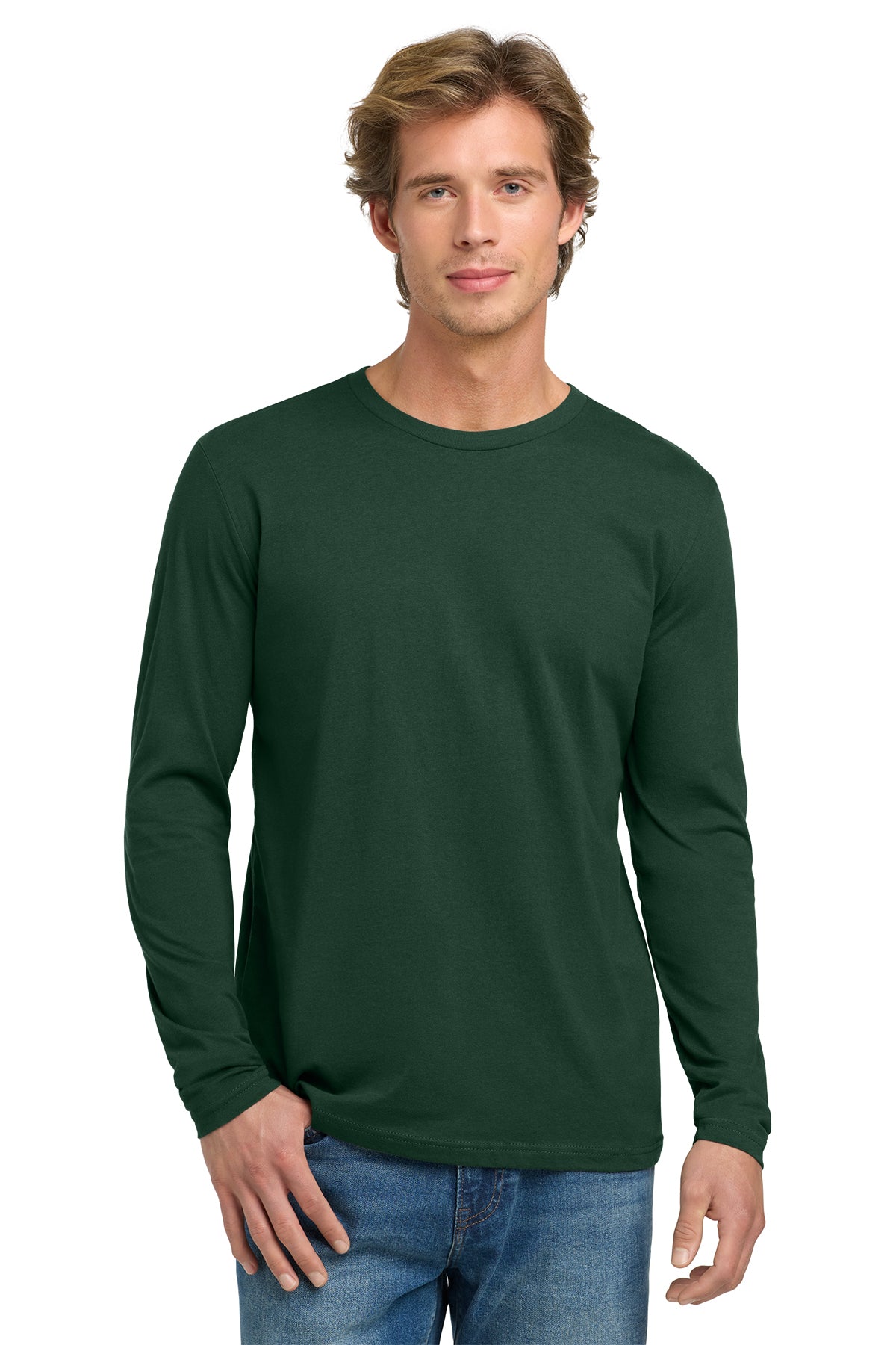 Next Level Apparel® Cotton Long Sleeve Tee NL3601 - Forest Green