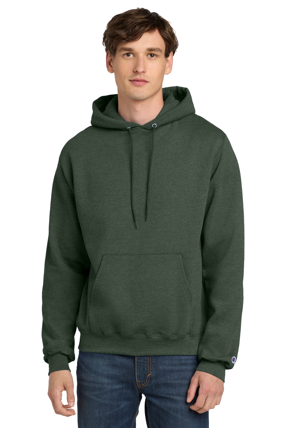 Champion® Powerblend® Pullover Hoodie S700 - Dark Green Heather