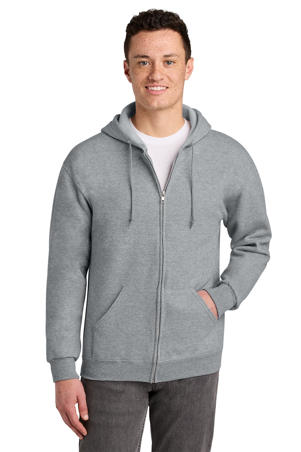 Jerzees® NuBlend® Full-Zip Hooded Sweatshirt 993M - Athletic Heather