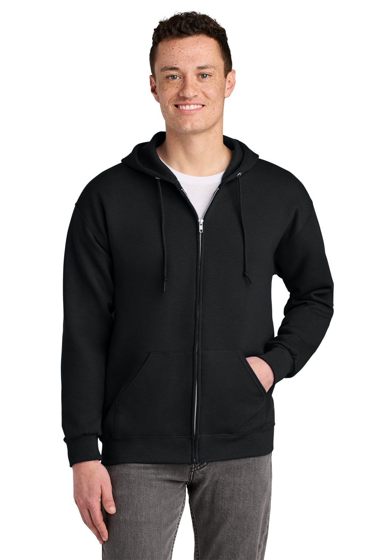 Jerzees® NuBlend® Full-Zip Hooded Sweatshirt 993M - Black