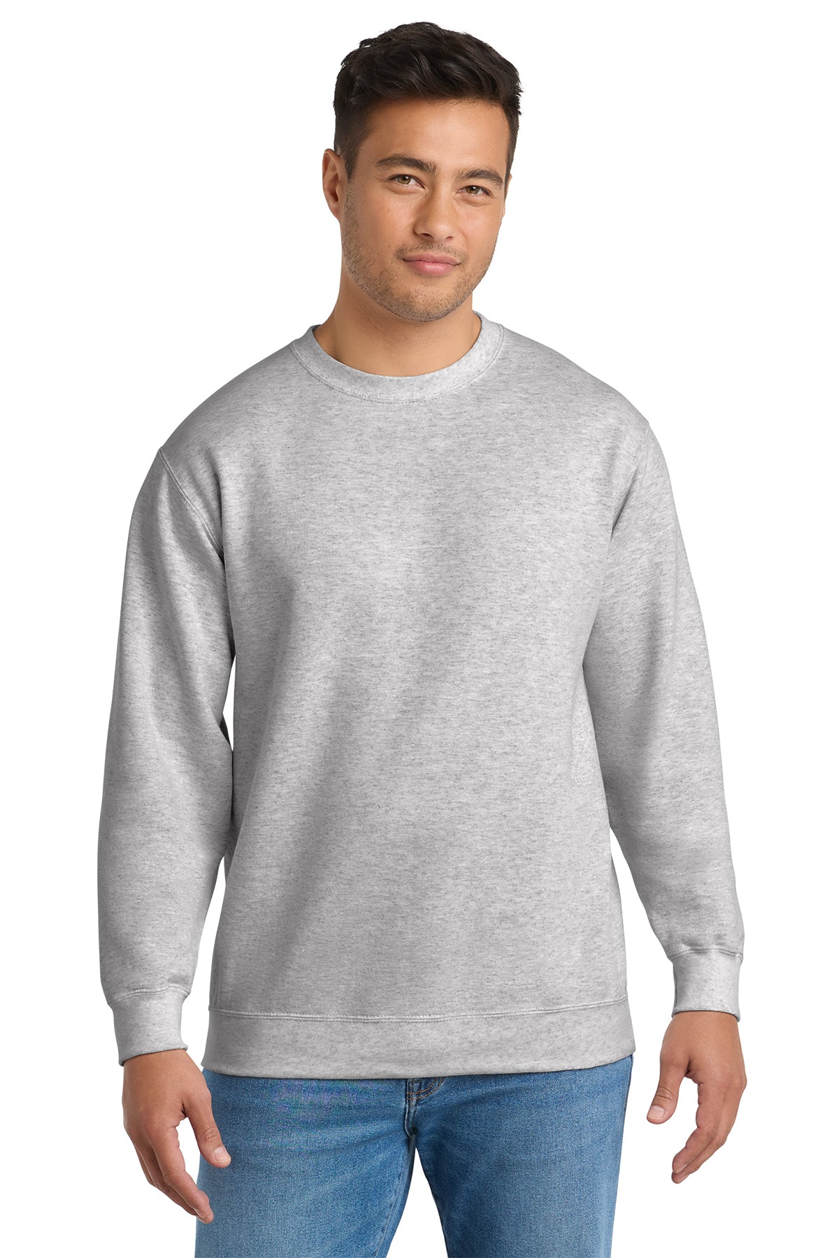 Port & Co® Essential Fleece Crewneck Sweatshirt PC90 - Ash
