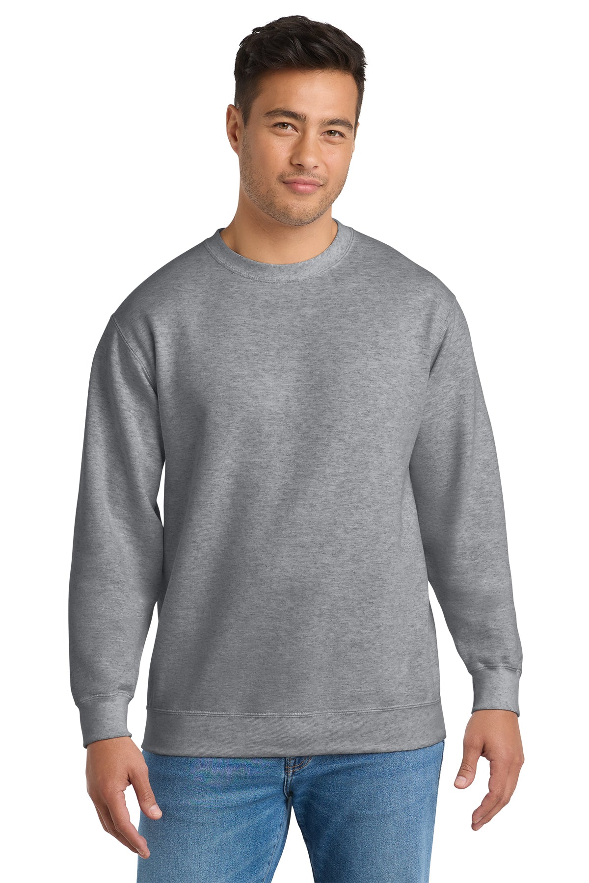 Port & Co® Essential Fleece Crewneck Sweatshirt PC90 - Athletic Heather