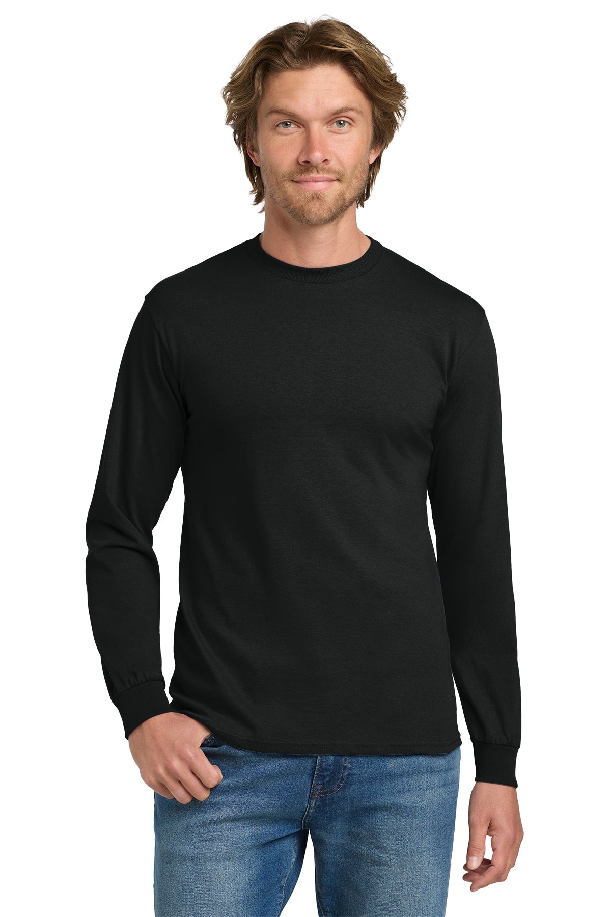 Gildan® Heavy Cotton™ 100% Cotton Long Sleeve T-Shirt 5400 - Black