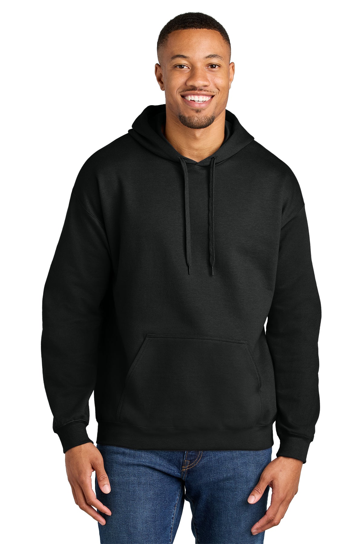 Gildan® Softstyle® Midweight Pullover Hooded Sweatshirt SF500 - Black