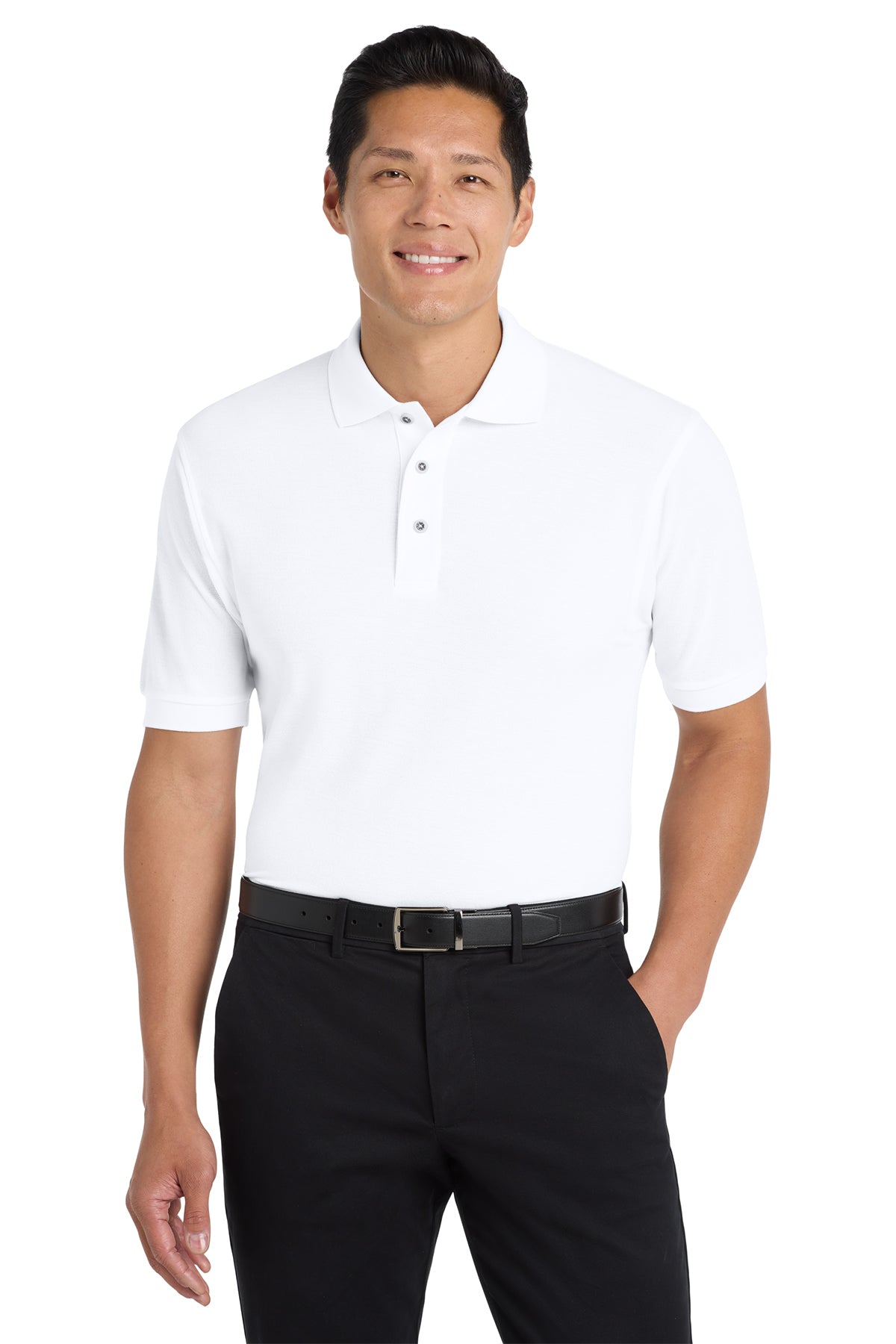 Port Authority® Tall Silk Touch™ Polo TLK500 - White