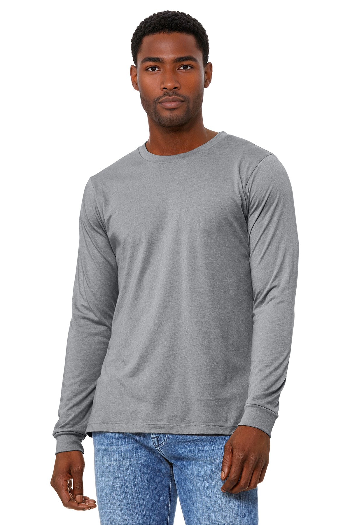 BELLA+CANVAS® Unisex Heather CVC Long Sleeve Tee BC3501CVC - Athletic Heather