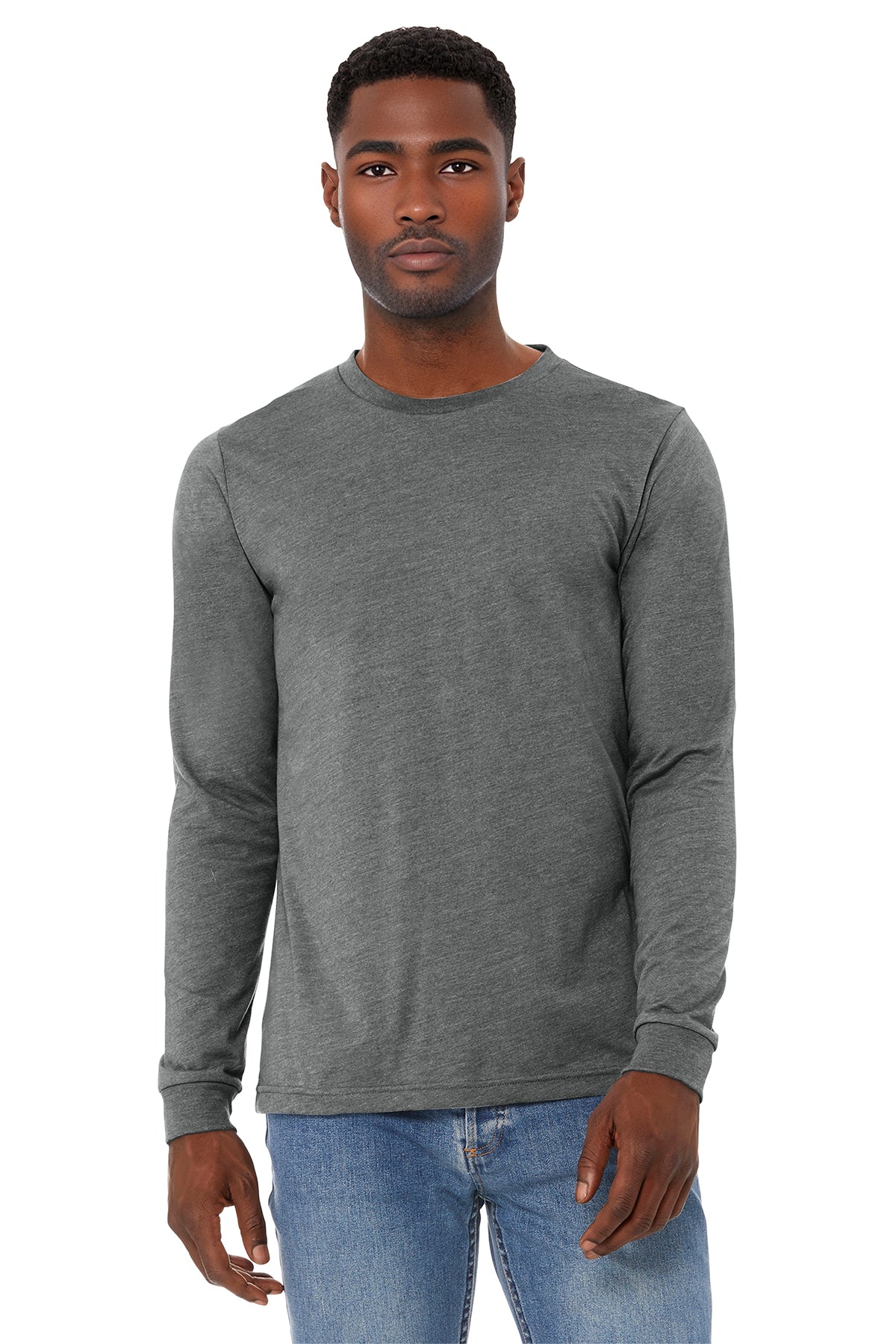 BELLA+CANVAS® Unisex Heather CVC Long Sleeve Tee BC3501CVC - Deep Heather