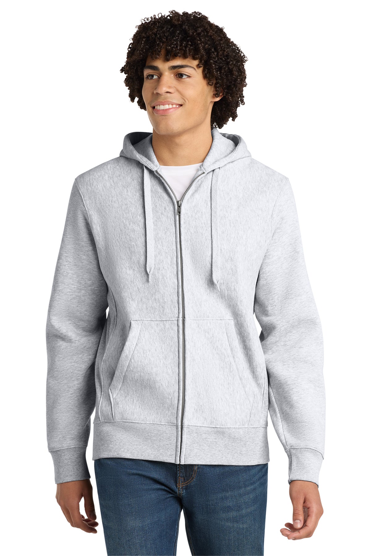 Sport-Tek® Super Heavyweight Full-Zip Hooded Sweatshirt F282 - Athletic Heather