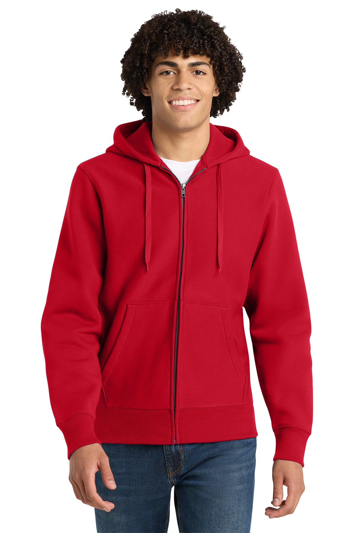 Sport-Tek® Super Heavyweight Full-Zip Hooded Sweatshirt F282 - Red