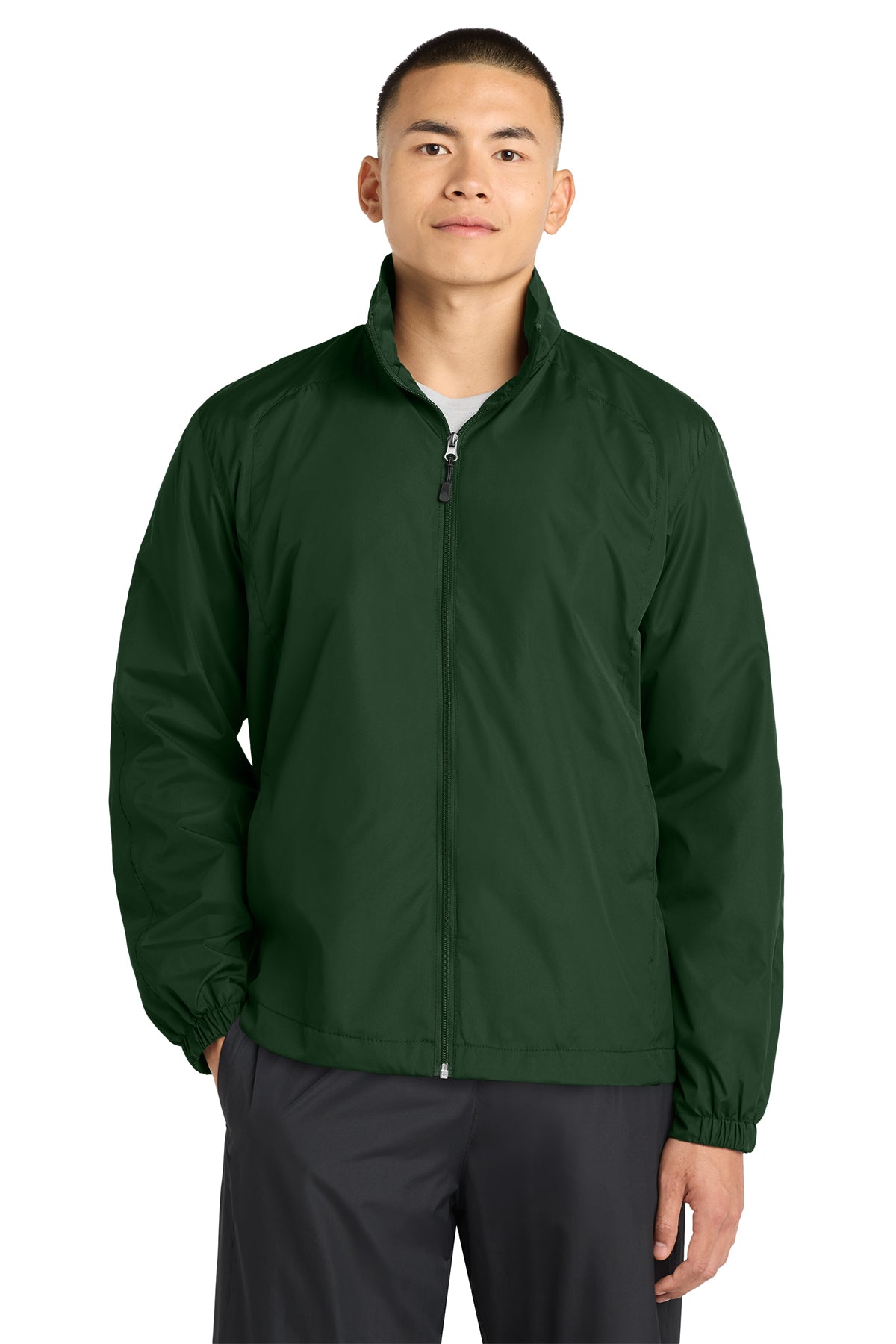 Sport-Tek® Full-Zip Wind Jacket JST70 - Forest Green