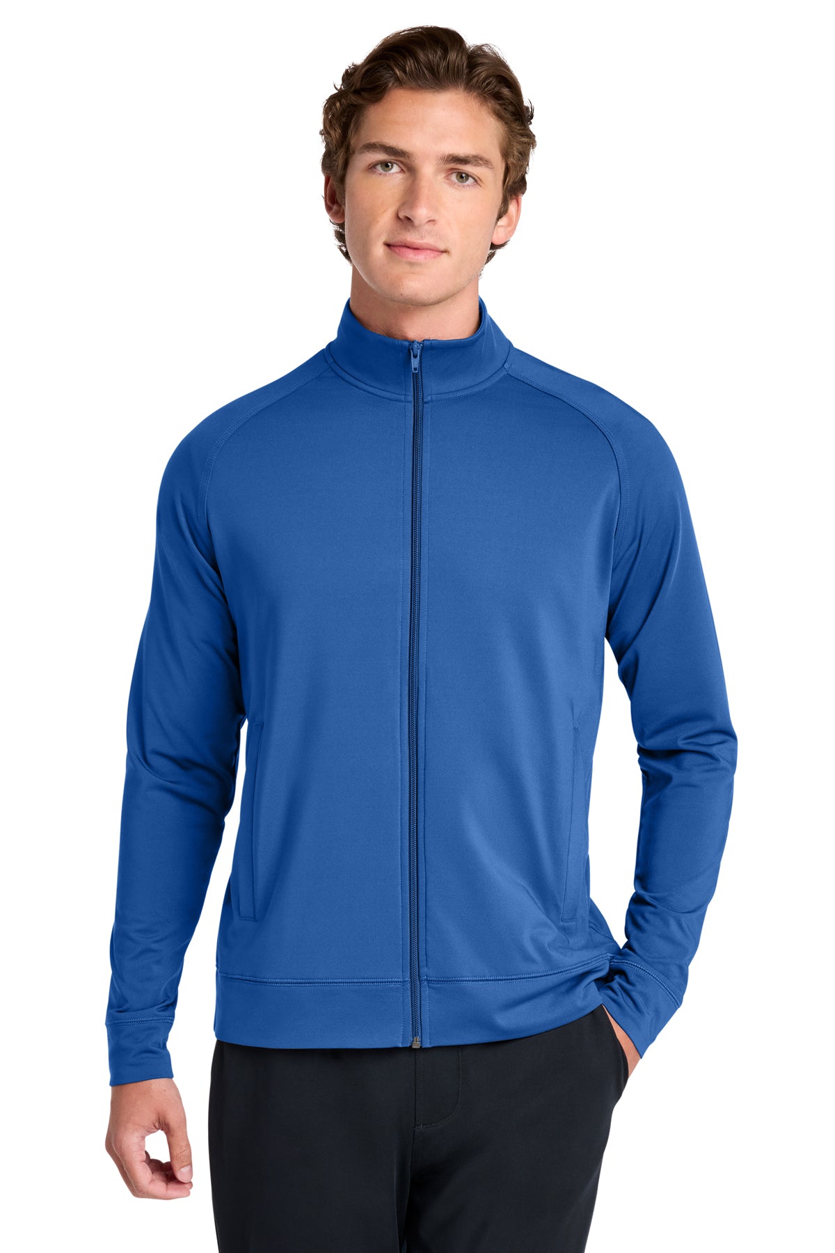 Sport-Tek® Sport-Wick® Stretch Full-Zip Cadet Jacket ST857 - True Royal
