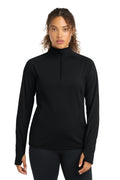 Sport-Tek® Women's Sport-Wick® Stretch 1/4-Zip Pullover LST850 - Black