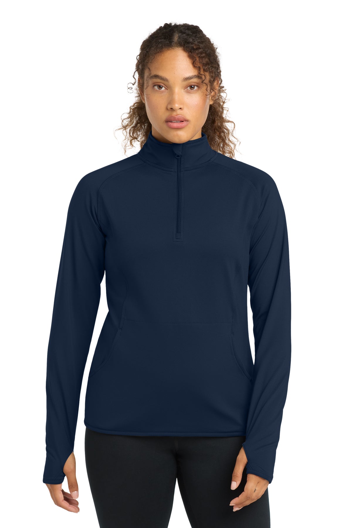Sport-Tek® Women's Sport-Wick® Stretch 1/4-Zip Pullover LST850 - True Navy