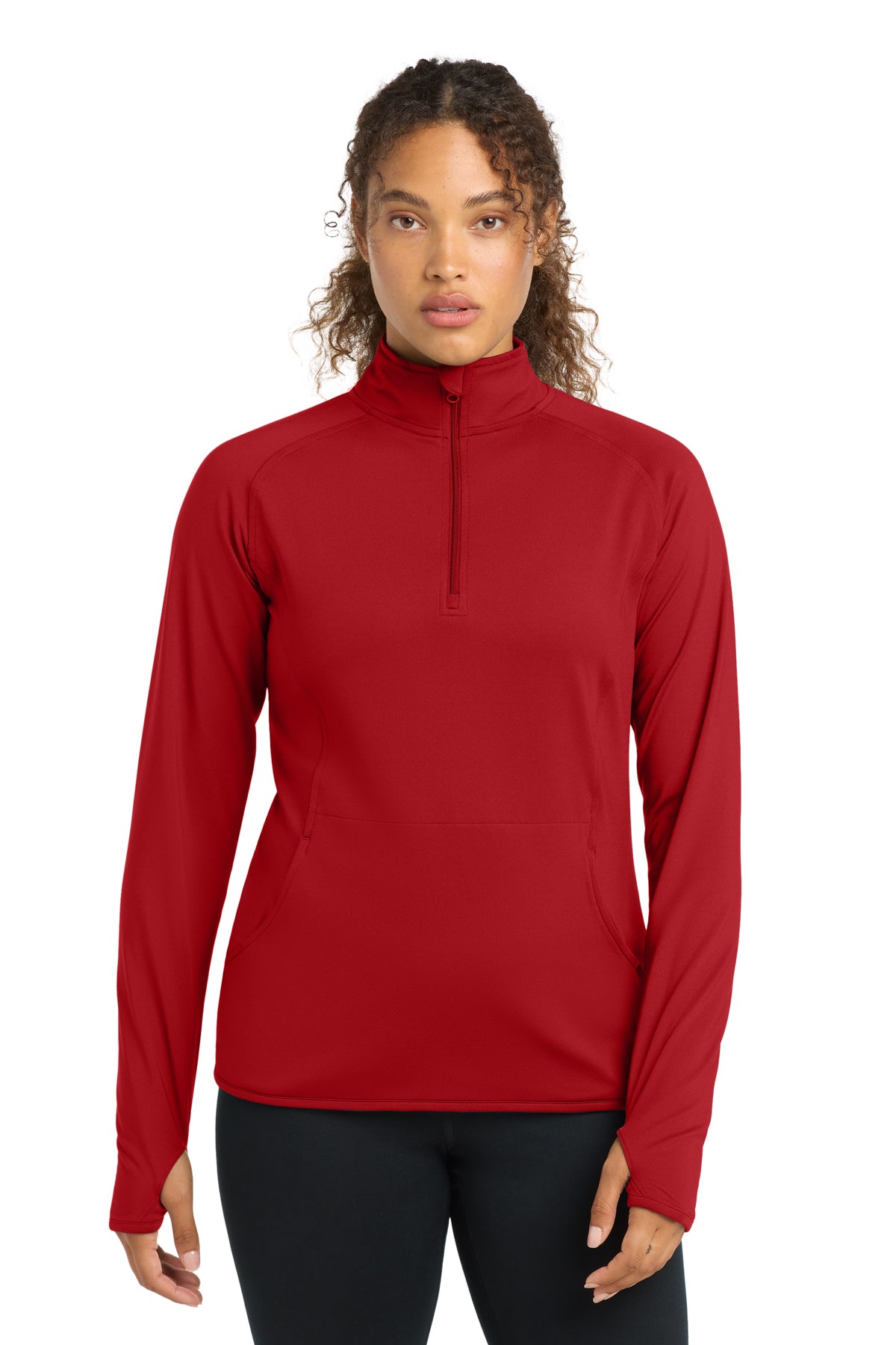 Sport-Tek® Women's Sport-Wick® Stretch 1/4-Zip Pullover LST850 - True Red
