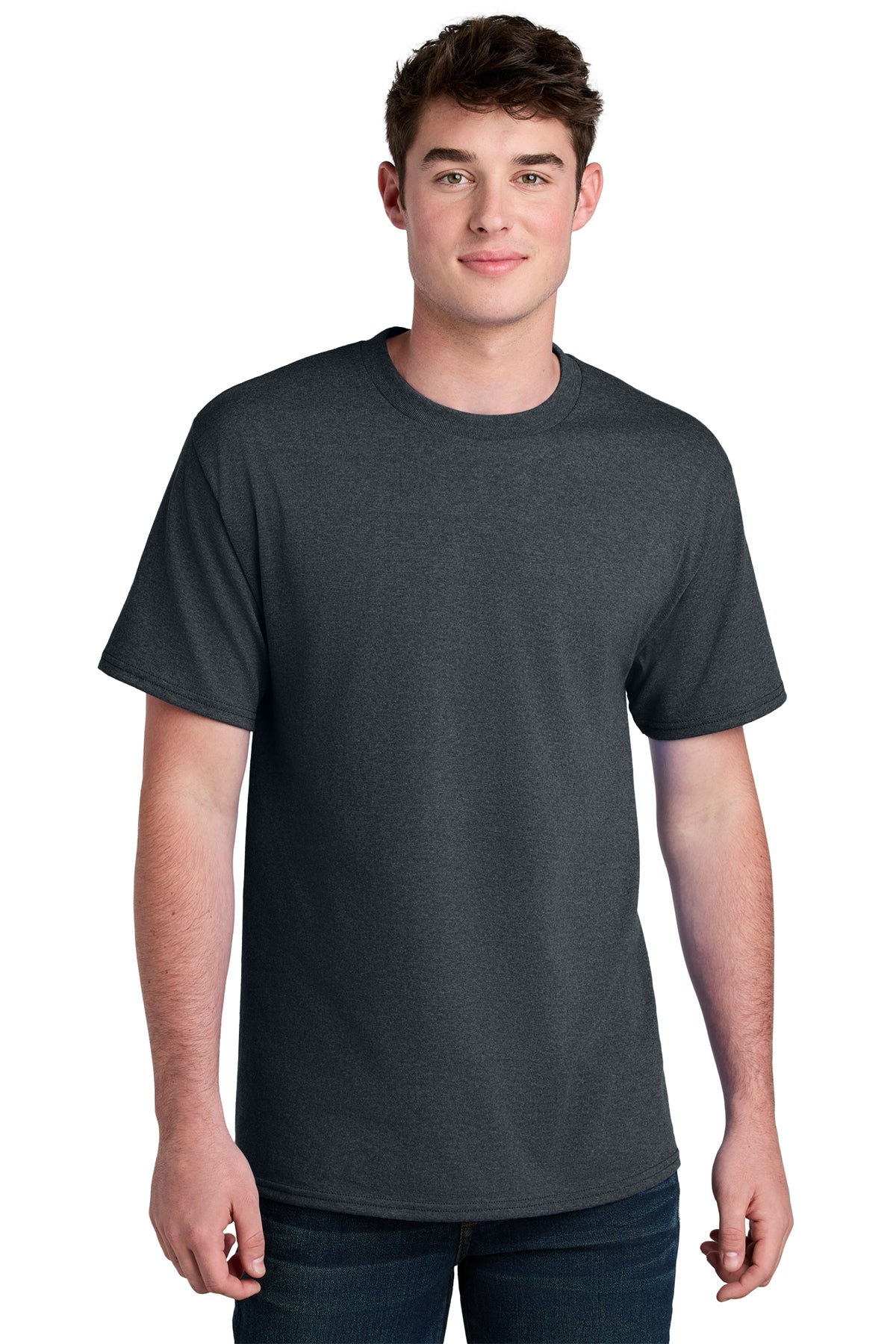 Port & Co® Core Blend Recycled Tee PC01 - Dark Heather Grey