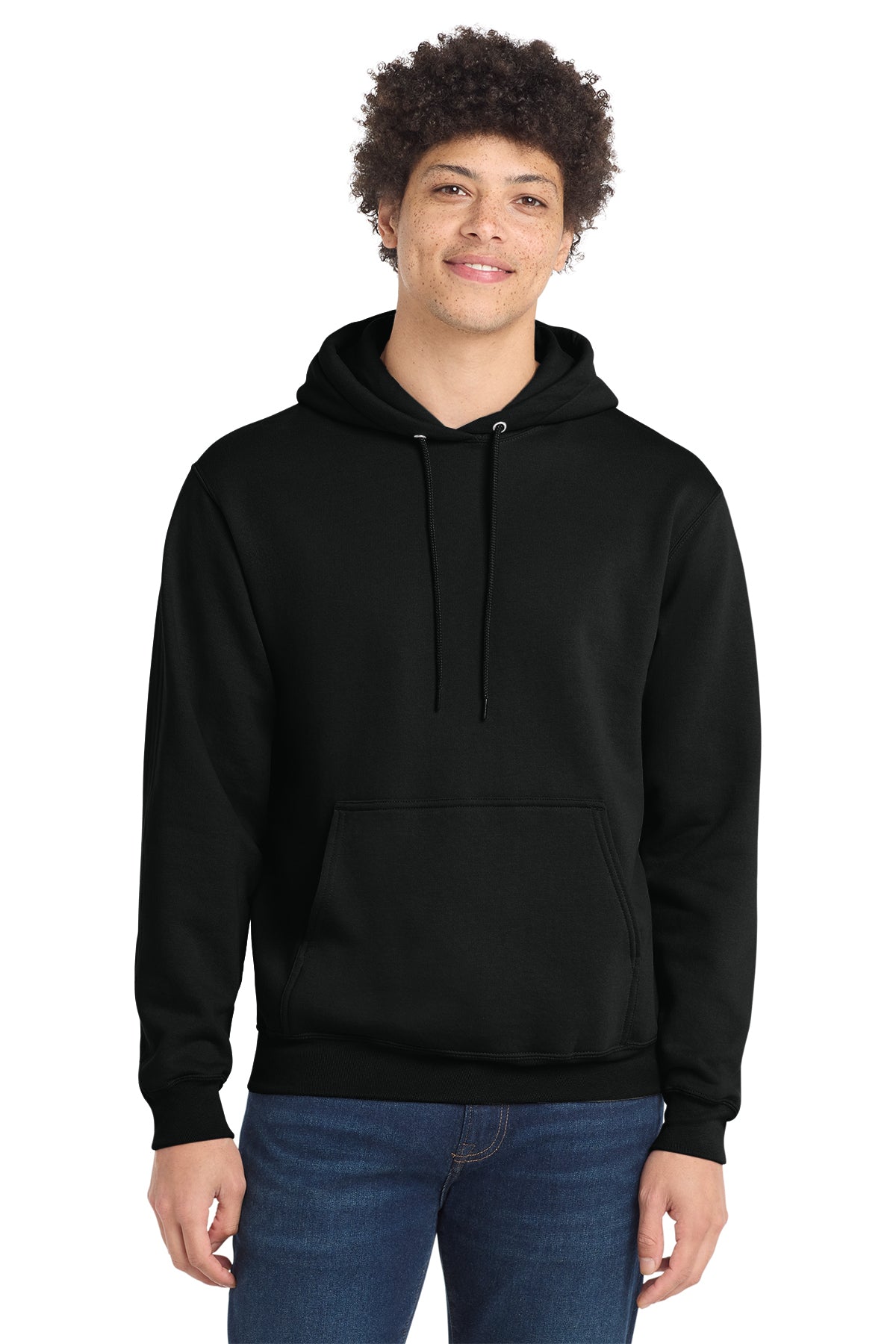 Port & Co® Core Fleece Pullover Hooded Sweatshirt PC78H - Jet Black