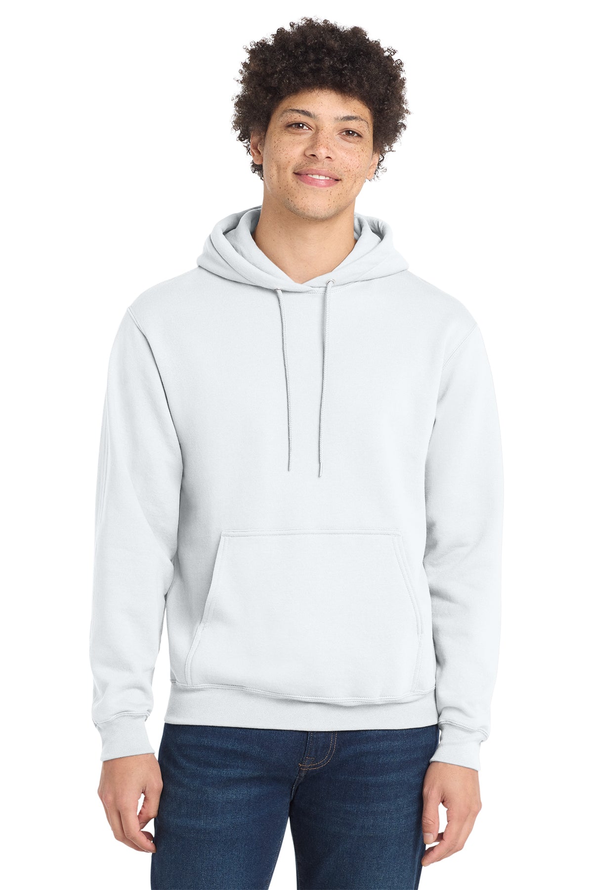 Port & Co® Core Fleece Pullover Hooded Sweatshirt PC78H - White