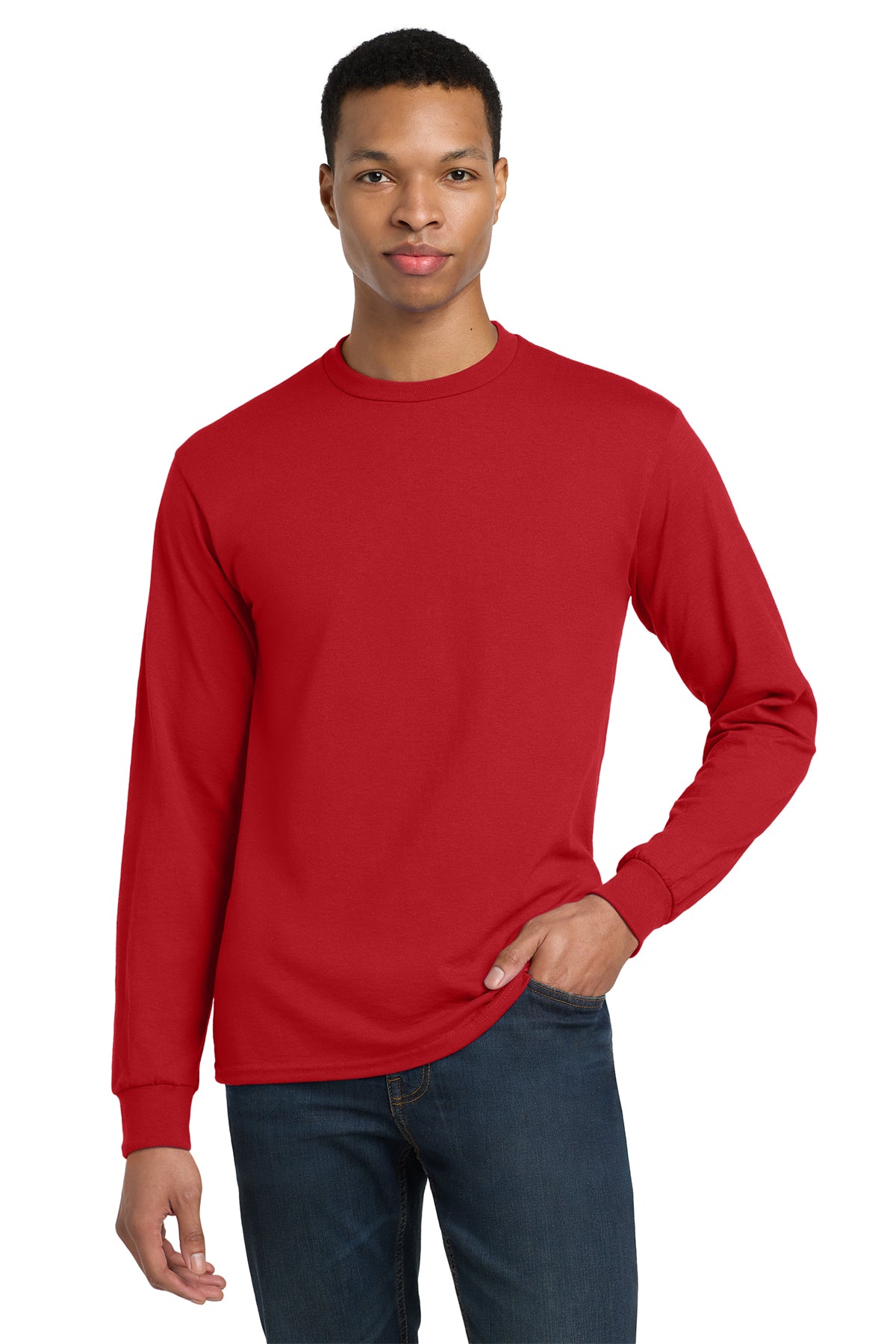 Gildan® DryBlend® 50 Cotton/50 Poly Long Sleeve T-Shirt 8400 - Red