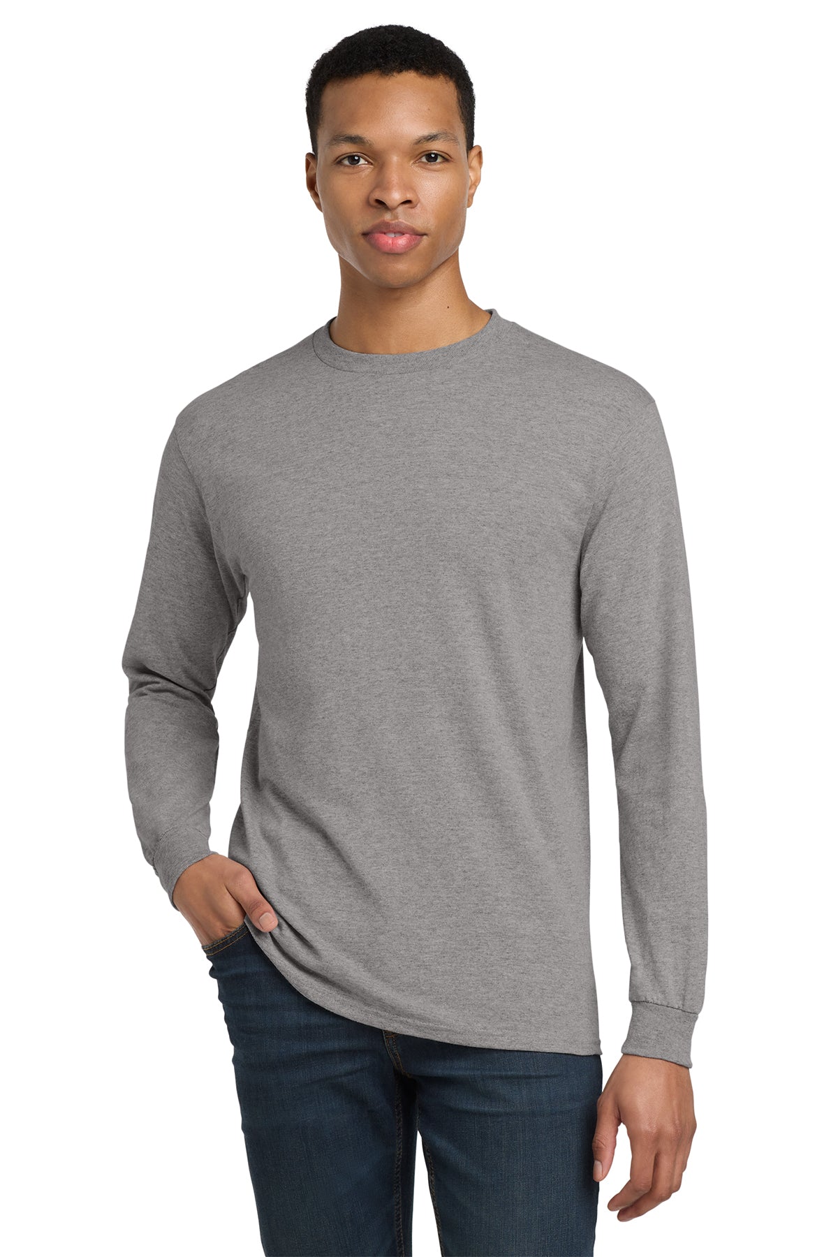 Gildan® DryBlend® 50 Cotton/50 Poly Long Sleeve T-Shirt 8400 - Sport Grey