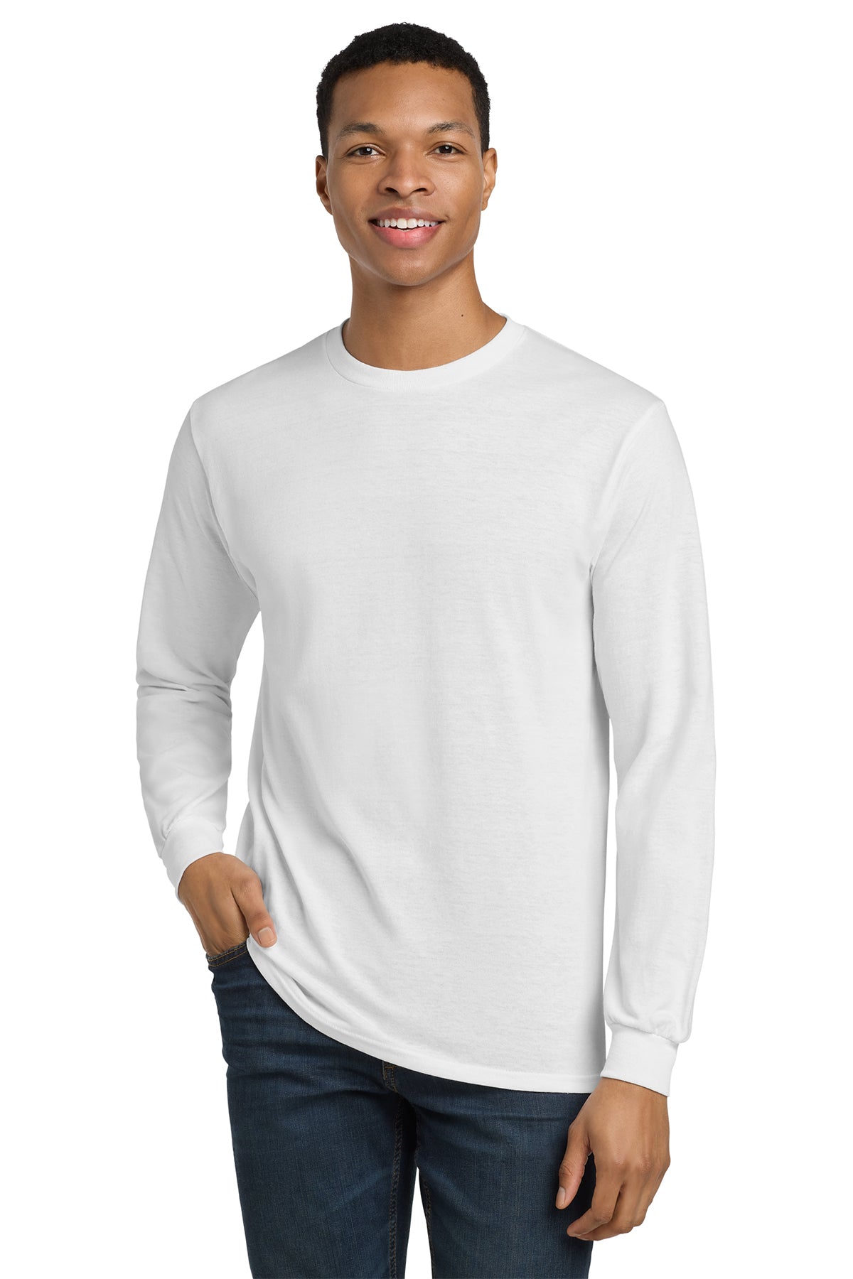 Gildan® DryBlend® 50 Cotton/50 Poly Long Sleeve T-Shirt 8400 - White