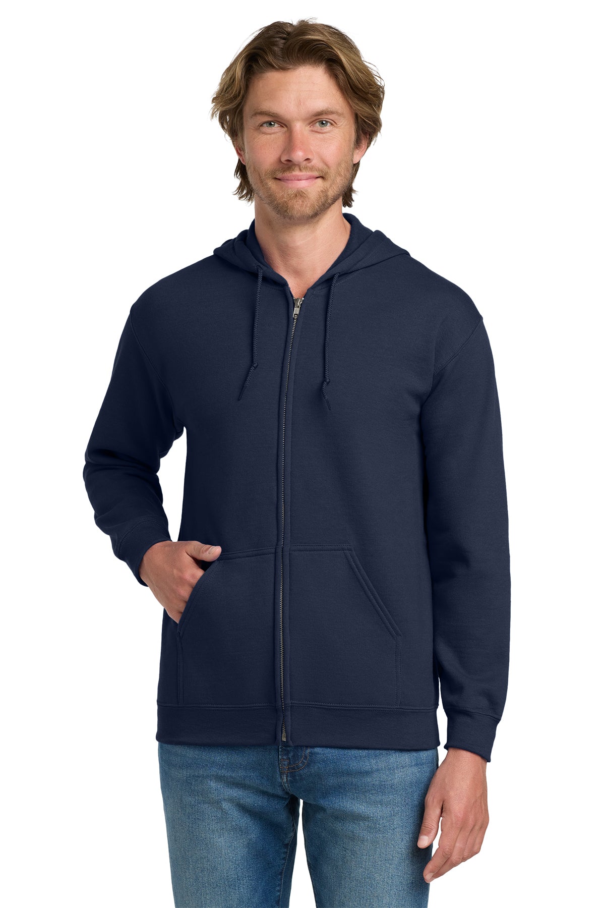 Gildan® Heavy Blend™ Full-Zip Hooded Sweatshirt 18600 - Navy