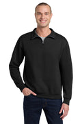 Jerzees® NuBlend® 1/4-Zip Cadet Collar Sweatshirt 995M - Black