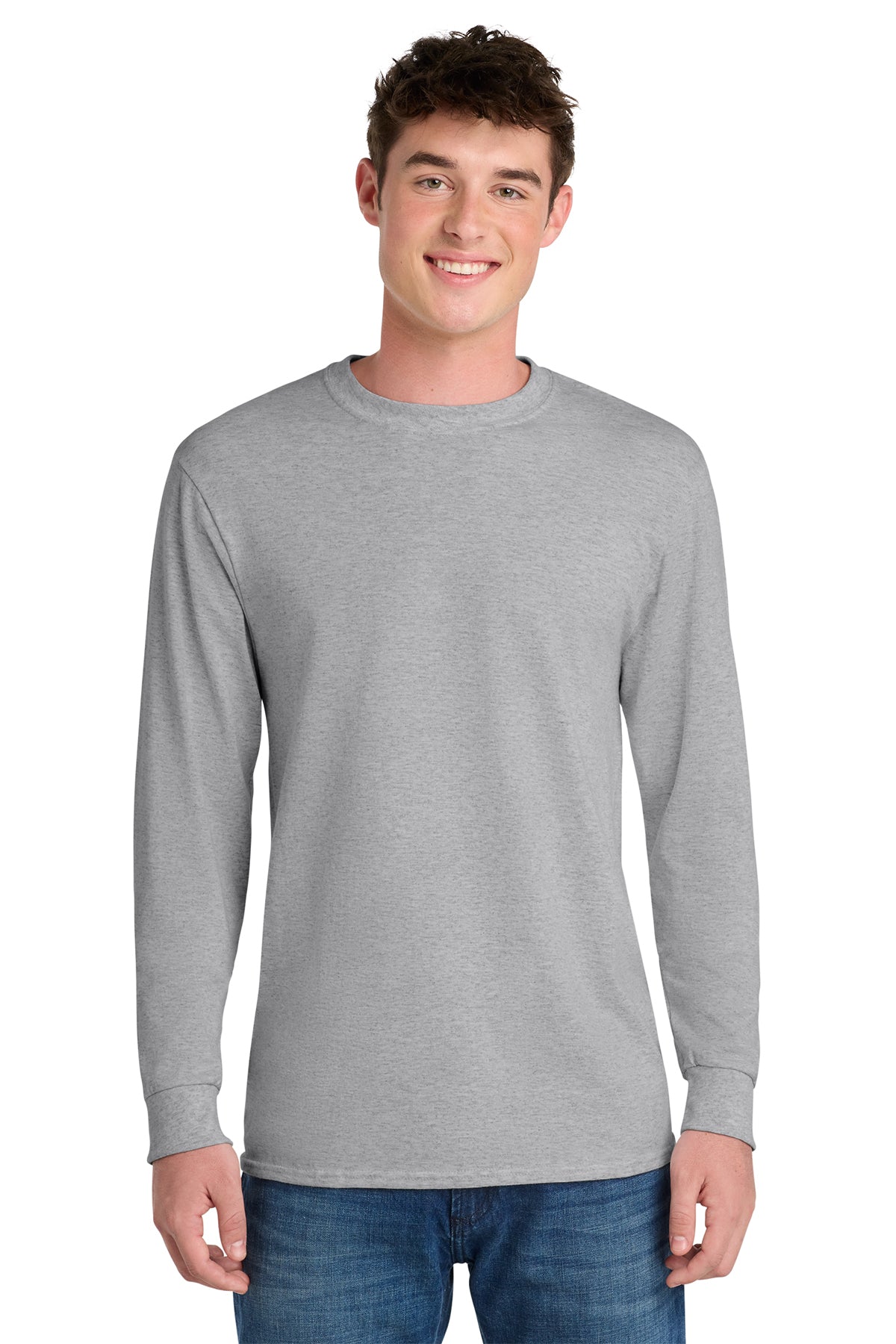 Port & Co® Long Sleeve Core Blend Tee PC55LS - Ash