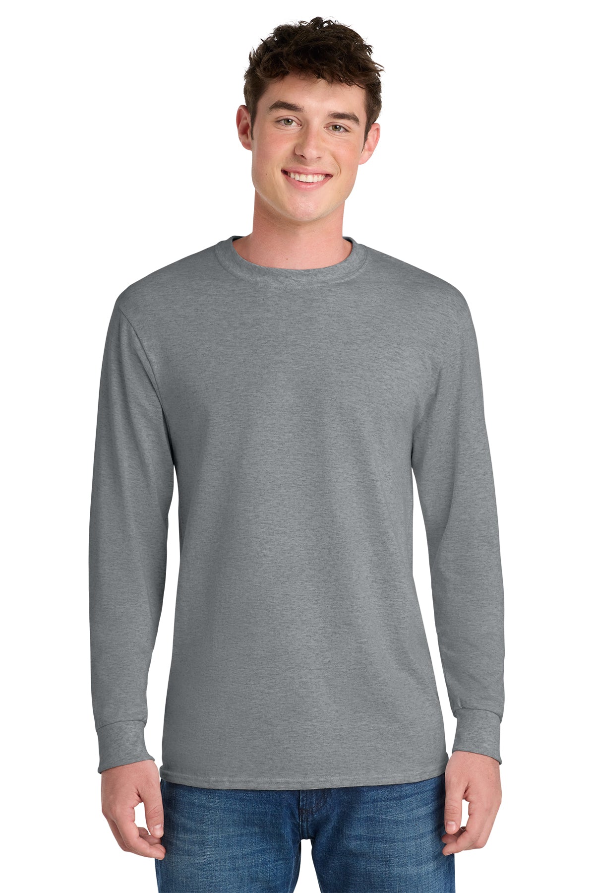 Port & Co® Long Sleeve Core Blend Tee PC55LS - Athletic Heather