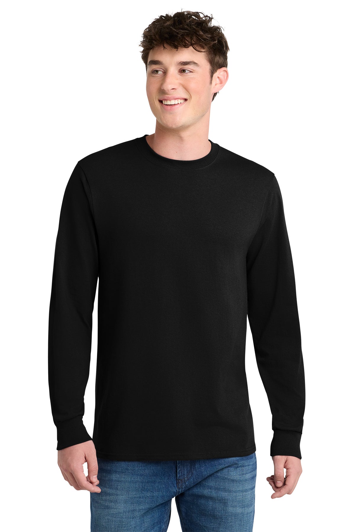 Port & Co® Long Sleeve Core Blend Tee PC55LS - Jet Black