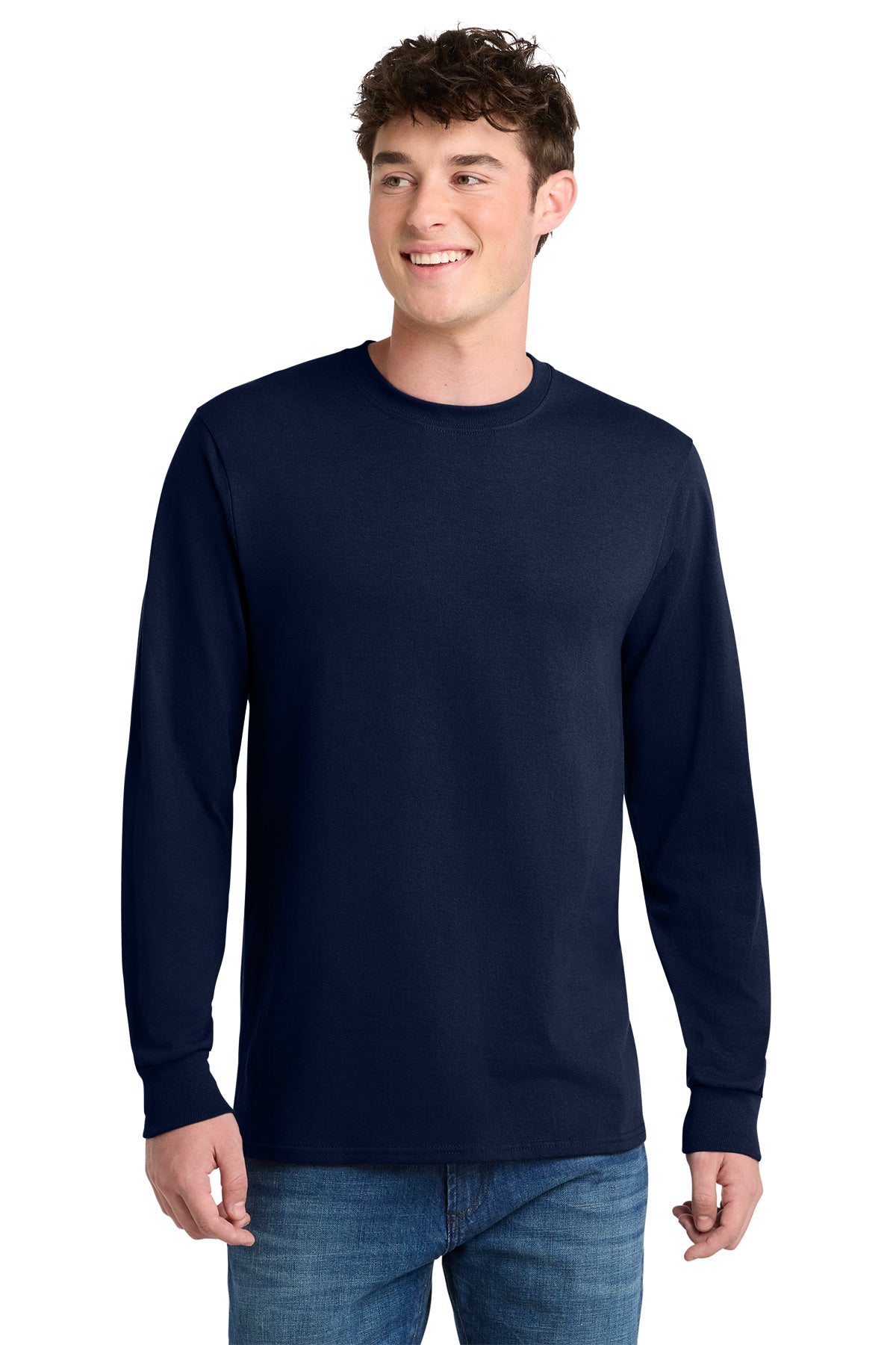 Port & Co® Long Sleeve Core Blend Tee PC55LS - Navy