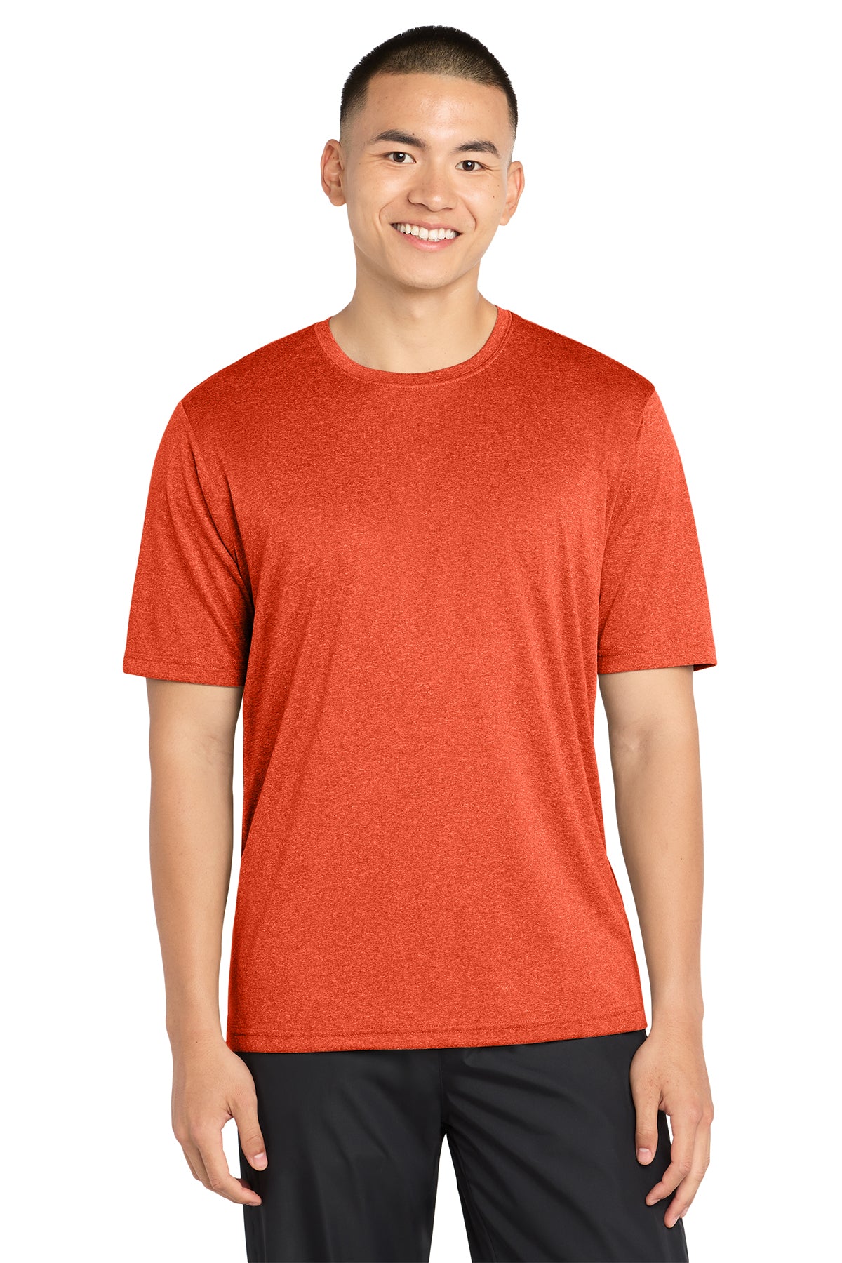 Sport-Tek® Heather Contender™ Tee ST360 - Deep Orange Heather