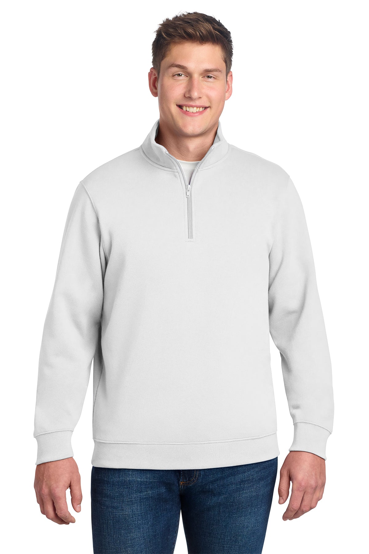 Sport-Tek® 1/4-Zip Sweatshirt ST253 - White