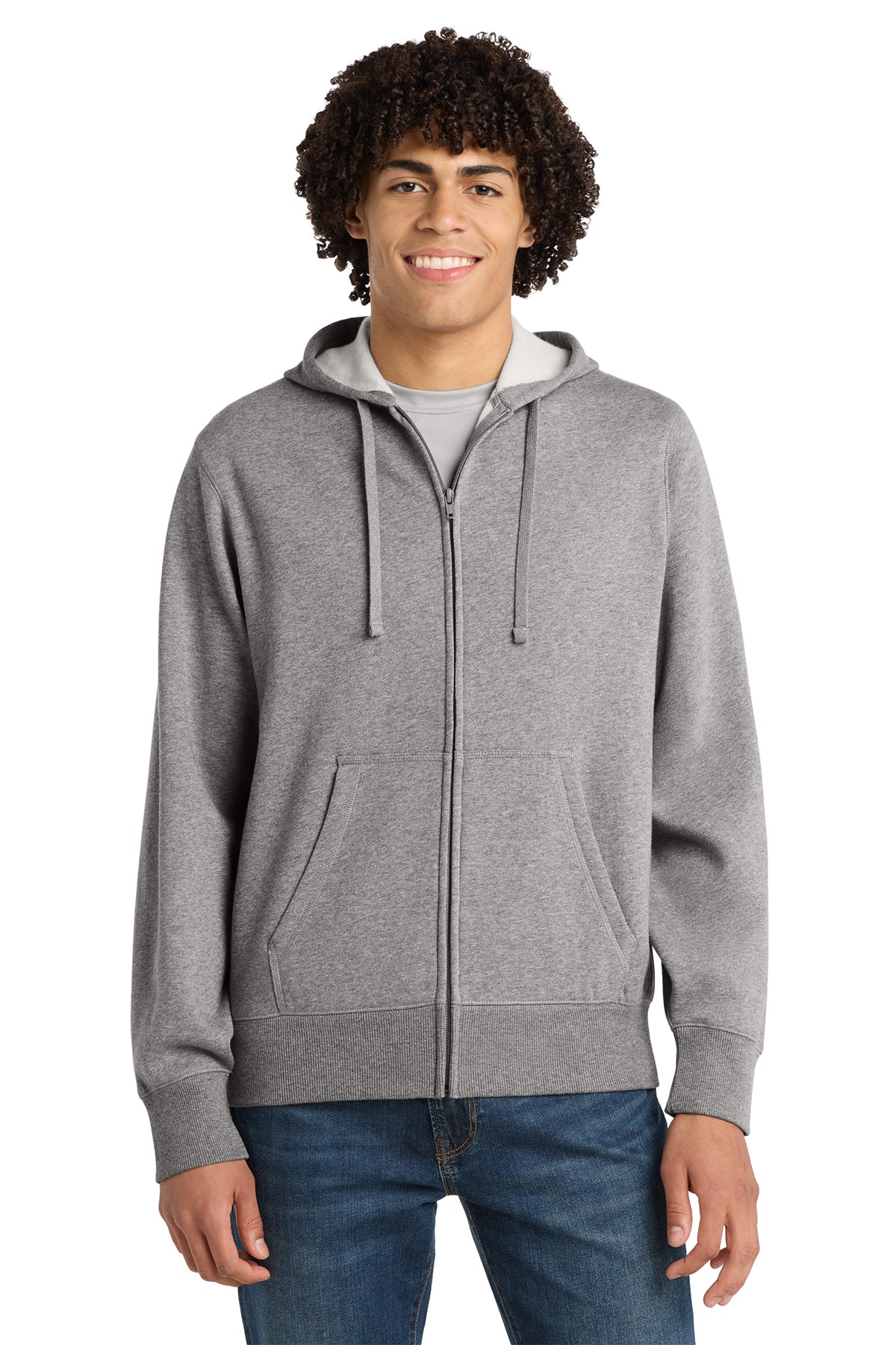 Sport-Tek® Full-Zip Hooded Sweatshirt ST258 - Vintage Heather