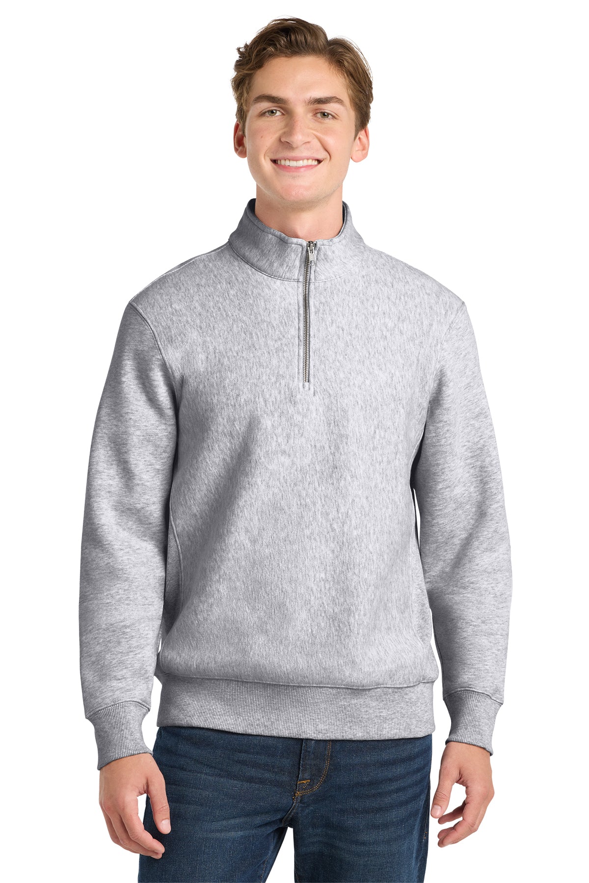 Sport-Tek® Super Heavyweight 1/4-Zip Pullover Sweatshirt ST283 - Athletic Heather
