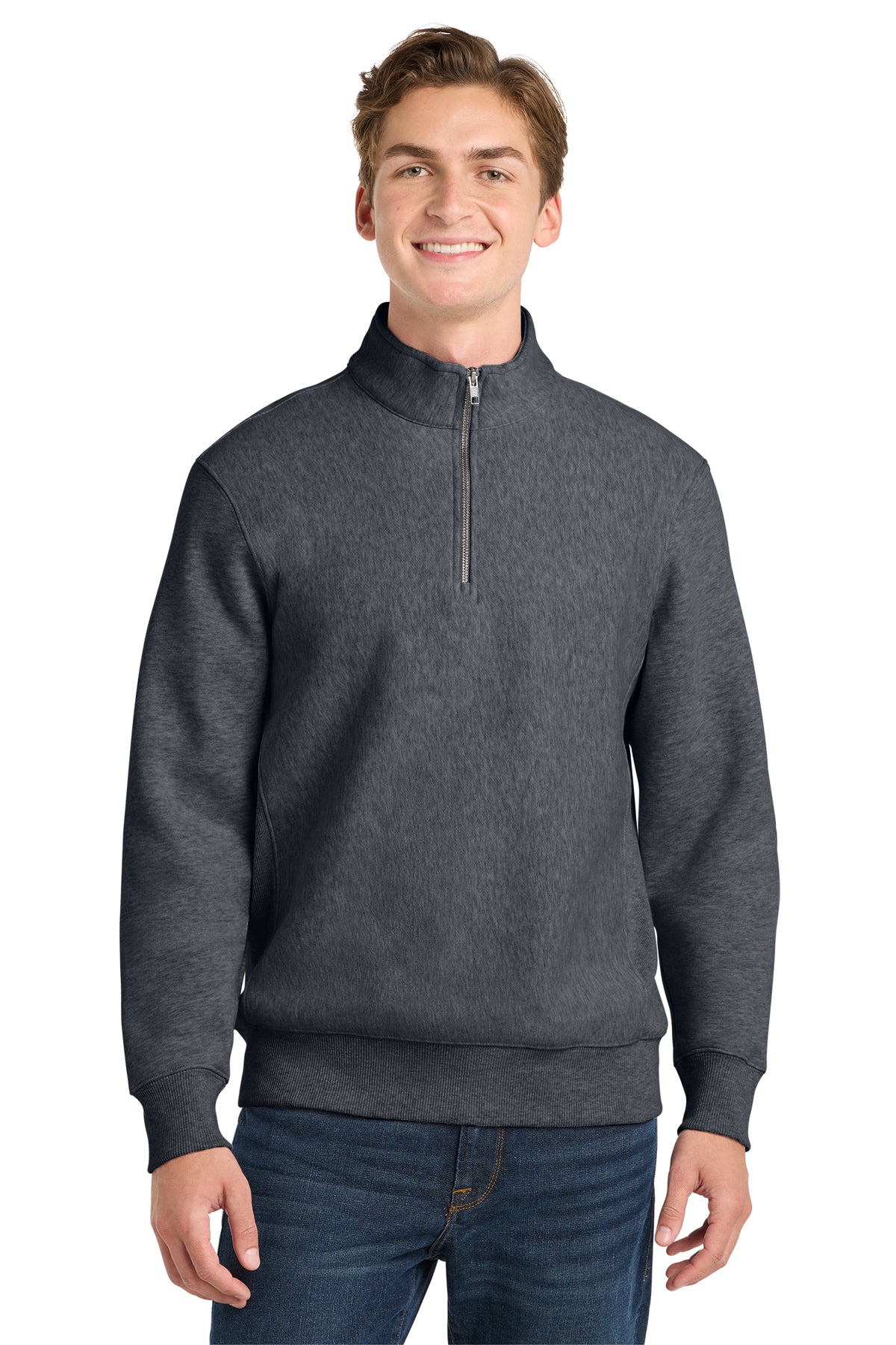 Sport-Tek® Super Heavyweight 1/4-Zip Pullover Sweatshirt ST283 - Graphite Heather