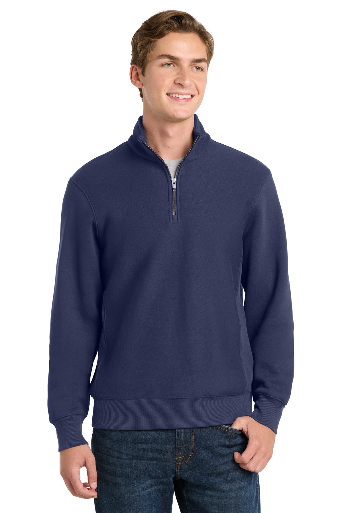 Sport-Tek® Super Heavyweight 1/4-Zip Pullover Sweatshirt ST283 - True Navy