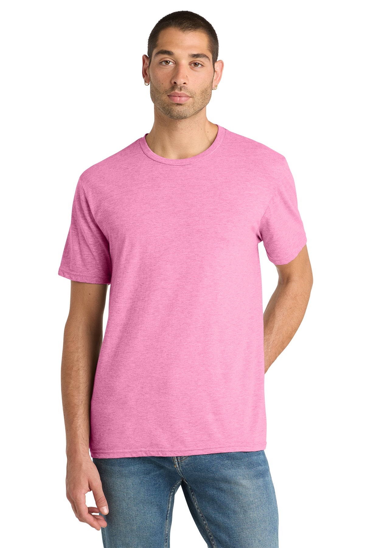 District® Perfect Blend® CVC Tee DM108 - Awareness Pink Heather