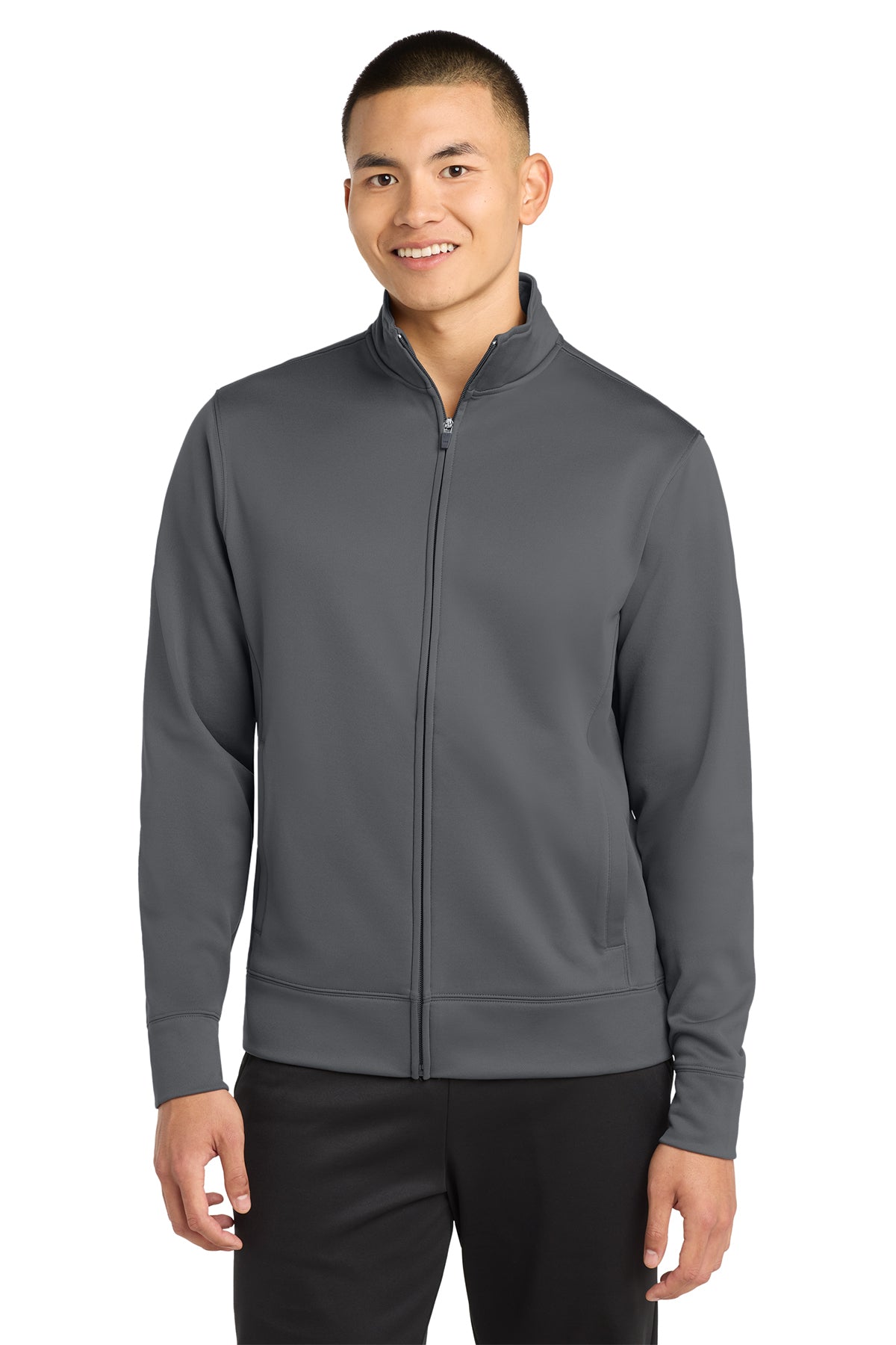 Sport-Tek® Sport-Wick® Fleece Full-Zip Jacket ST241 - Dark Smoke Grey