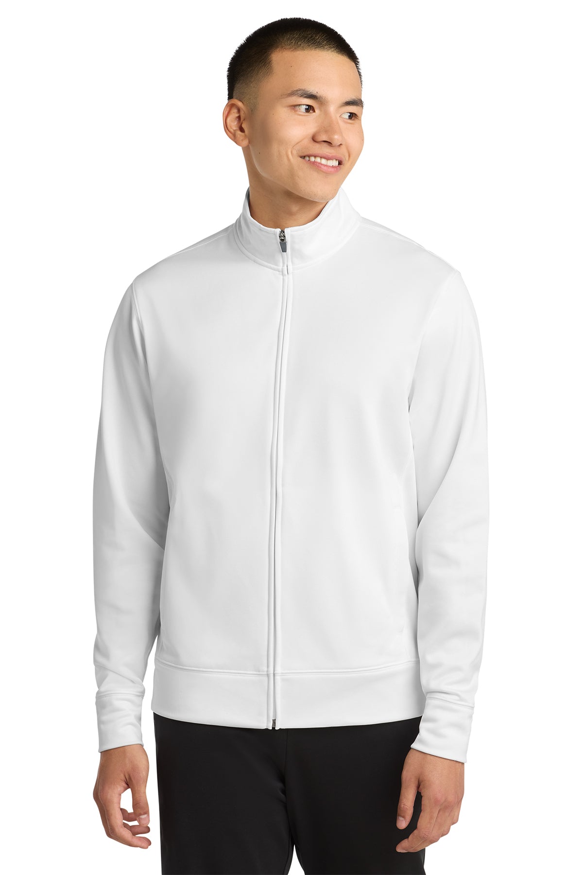 Sport-Tek® Sport-Wick® Fleece Full-Zip Jacket ST241 - White