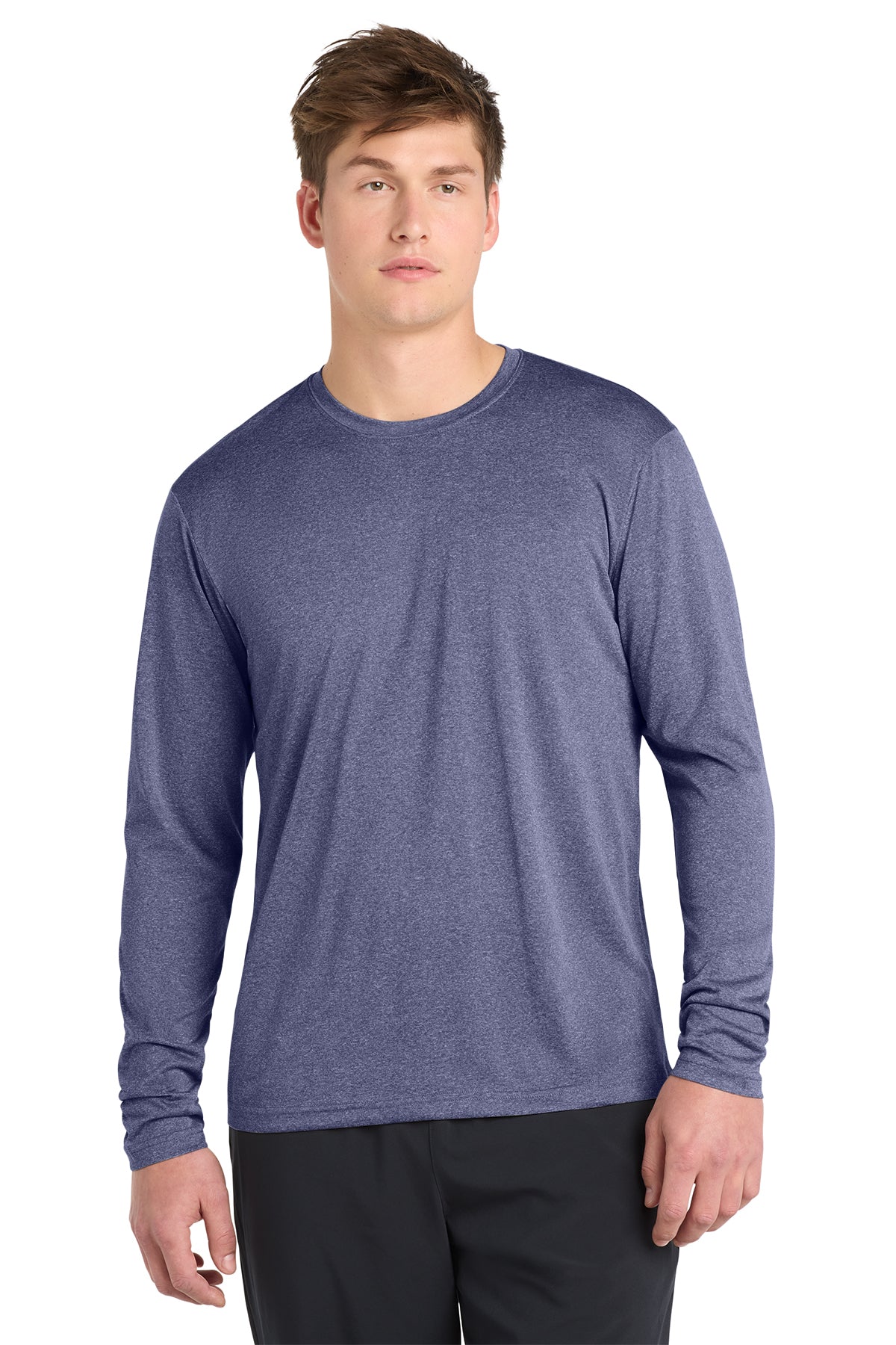 Sport-Tek® Long Sleeve Heather Contender™ Tee ST360LS - True Navy Heather