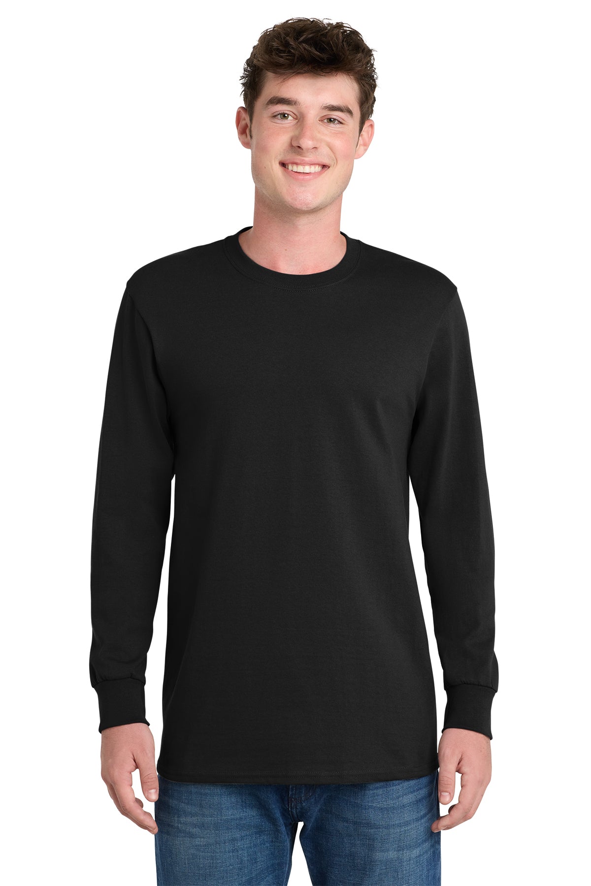 Port & Co® Long Sleeve Essential Tee PC61LS - Jet Black