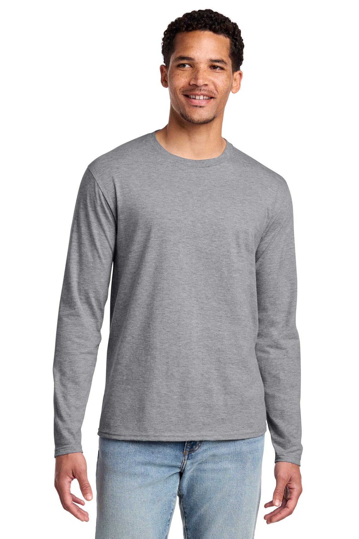 Port & Co® Long Sleeve Fan Favorite® Tee PC450LS - Athletic Heather