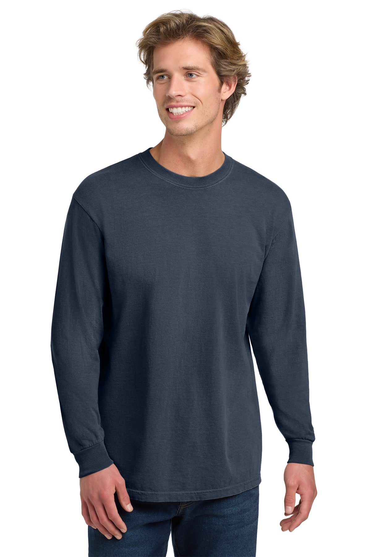 Comfort Colors® Heavyweight Ring Spun Long Sleeve Tee 6014 - Navy
